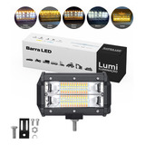 Refletor Holofote Luminaria Farol 72w Barra Cor Da Carcaça Preto Cor Da Luz Branco-frio/banco Quente 12v/24v Bivolt