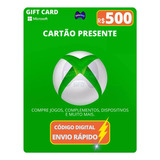 Gift Card Xbox Cartão Presente Microsoft Live R$ 500 Reais