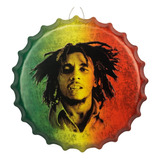 Placa Tampa De Garrafa Metal Alto Relevo 40cm Bob Marley