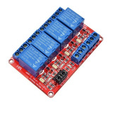 Módulo 4 Relés 5v Opto Disparo Alto O Bajo Arduino Compatibl