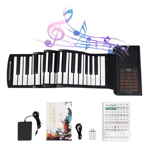 Teclado De 88 Teclas, Piano Enrollable, Piano Digital E...