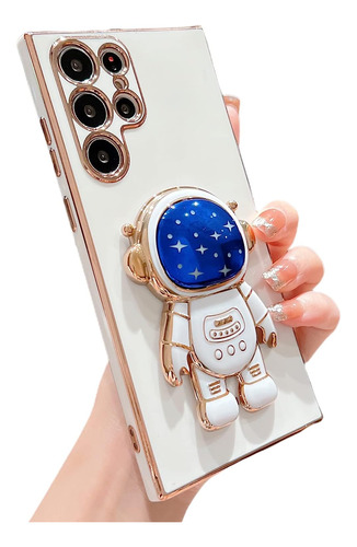Funda Para Samsung Galaxy S22 Ultra 3d Astronauta - Blanco