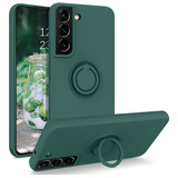 Funda Samsung Galaxy S22 Telaso De Silicona Anillo 360 Verde