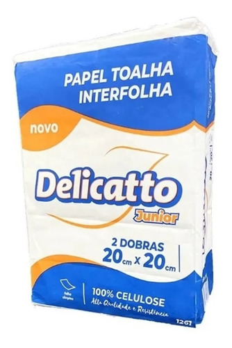 Delicatto 1000 Folhas Papel Toalha Interfolhado 20x20cm
