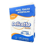 Delicatto 1000 Folhas Papel Toalha Interfolhado 20x20cm