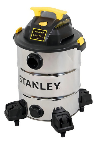 Aspiradora Stanley Industrial Acero Inox 38l Hogar Auto 1950 Color Plateado/negro/amarillo