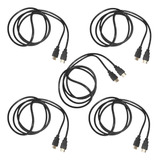 Pack 5 De Cables Hdmi 2 Mts Full Hd Hdtv Oem