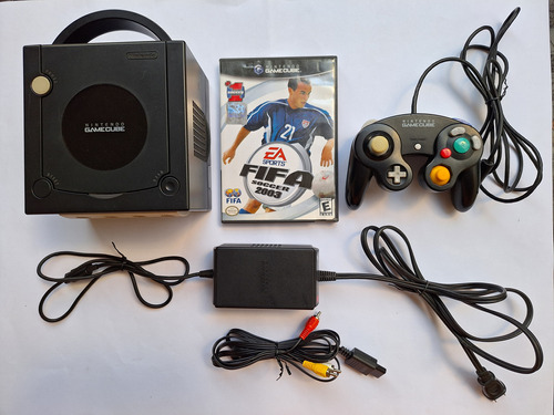 Nintendo Gamecube Black Bloqueado Com Adaptador Hdmi