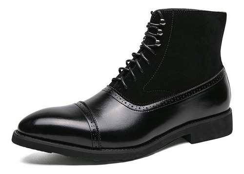 A Botas De Trabajo Hombre Zapatos Charol Business Punta