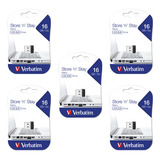 Pack C/5 Memoria Usb Verbatim 16gb Nano 97464