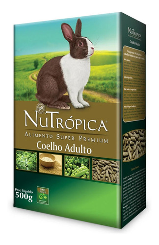 Nutrópica Coelho Adulto 500g Ração Super Premium