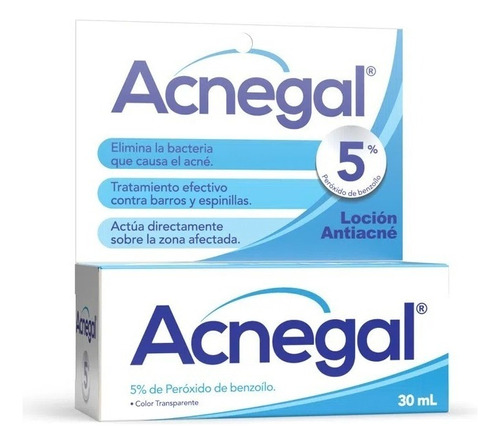 Acnegal Locion 30 Ml Tratamiento Acne (peroxido De Benzoilo) Tipo De Piel Grasa