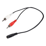 Cable Adaptador Auxiliar 3.5mm Jack Hembra A 2 Rca Estereo 