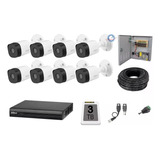 Kit 8 Camaras5mp Dvr 16ch Wizsense Dahua Balun Disco Fuente 