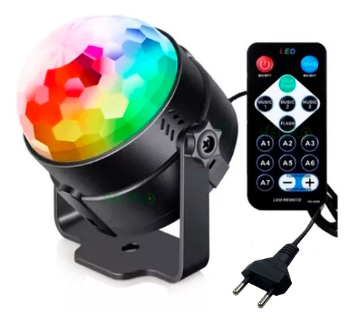 Globo Bola Maluca Luz Led Rgb Usb Mini Iluminação Festa