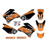 Kit Adesivo Xtz 250 Lander Motocross Trilha Brilho Yh 044 Mb