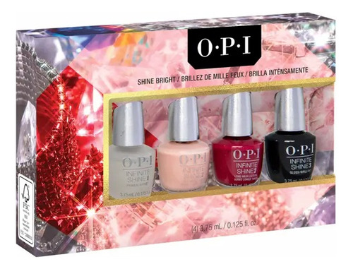 Opi Mini Shine Bright Semipermanentes 3,75ml 4 Unidades Color Rosa Claro