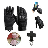 Guantes Aptos Para Pantalla Táctil Motociclista + Mosquetón