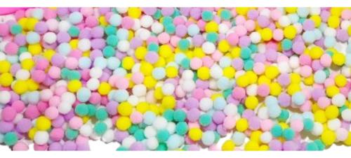 Pompons Cores Candy 10mm 100un Laços Tiaras Artesanato