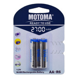 Pilas Recargables Aa 2700 Mah Motoma X2