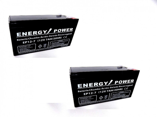 2 Baterias 12v 7a Selada  Para Nobreak Alarme Cerca Eletrica