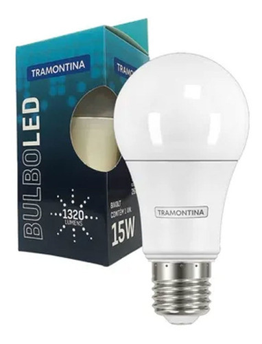 Lâmpada Led Bulbo E27 15w 6500k Tramontina Luz Branca Cor Da