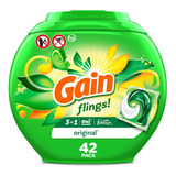 Gain Pods Flings Detergente En Cápsulas 42 Unid