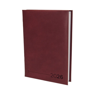 Agenda Ejecutiva Diaria Pro 2026 Planeador Profesional De Curpiel Con Estuche Color Vino Marca Caravian | MercadoLibre