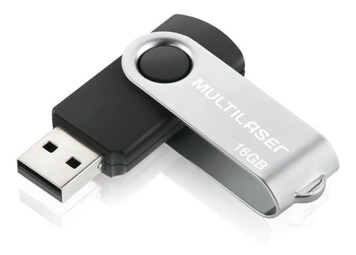 Pendrive Twist Preto 16 Gb Multilaser Pd588