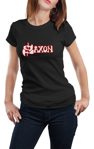 Camiseta Babylook Show Banda Saxon Turne 2023 Heavy Metal 5
