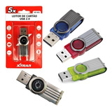 5 Mini Leitor De Cartão Micro Sd Tf Adaptador Usb Pendrive