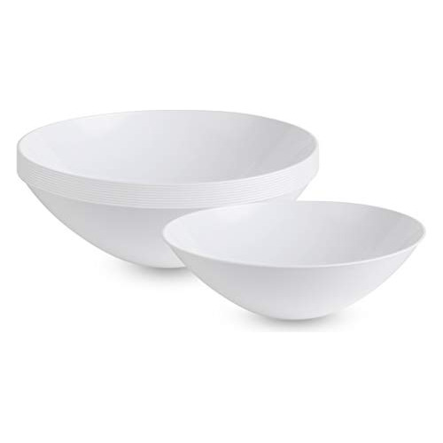 [16 Oz 20 Count] White Plastic Party Soup Bowls Premium...