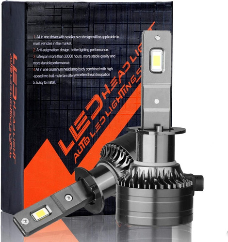 Par De Bombillos Led H1,h3,h4,h11,9005 20.000 Lumens Reales