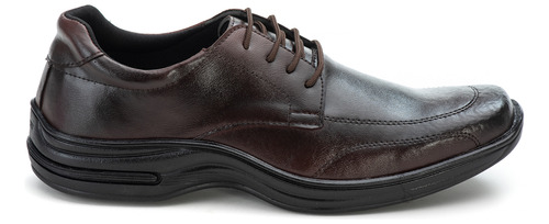 Sapato Masculino Social Cadarço Oxford De Couro Leve Comfort