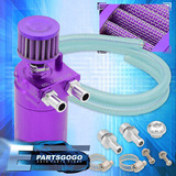 Universal Purple Oil Catch Can Tank Reservoir 200ml + Di Aac