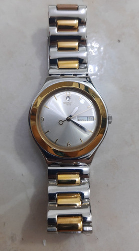 Reloj Swatch Plateado Y Dorado Acero Ygs770g