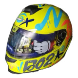 Casco Sh502 Amarillo/azul Handme Cerrado Xl