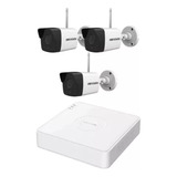 Kit Hikvision Nvr 4 Ch Mini + 3 Cam Wireless Hikvision 1080p