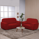 Kit Capa De Sofa 2e3 Lugares Ibitex Malha Lisa Coladinha Cor Vermelho