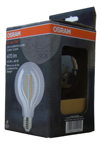 Lampada Led Globe Balloon Filamento 4.5w 6500k