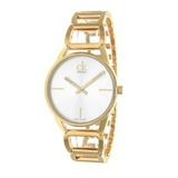 Reloj Calvin Klein Stately Dorado Talle S Usado 1 Vez Suiza