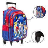 Bolsa Mochila Infantil Masculina Sonic 3d Carrinho Promoção