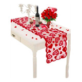 Camino De Mesa San Valentin , Corazones, Decoración De Mesa