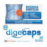 Digecaps X 30 Capsulas Enzimas Digestivas Sabor Sin Sabor