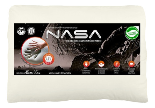 Kit 2 Travesseiros Nasa Viscoelástico Baixo Duoflex