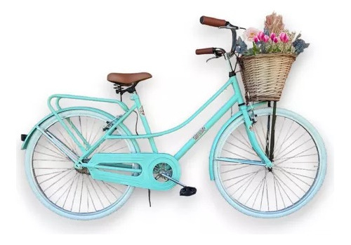 Bicicleta Vintage Dama R26 Deluxe Premium Con Canasto Mimbre
