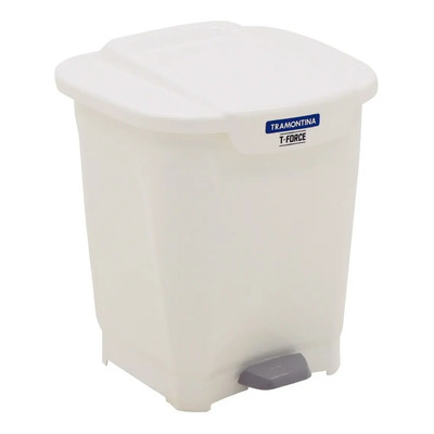 Basurero Tramontina T-force Polipropileno 15 L Blanco