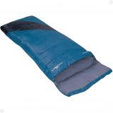 Saco De Dormir Nautika Liberty 4ºc A 10ºc Largo 2,10m Nf-e Cor Preto E Azul