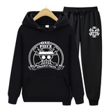 Conjunto Moletom Chapéu De Palha Pirata One Piece Com Capuz