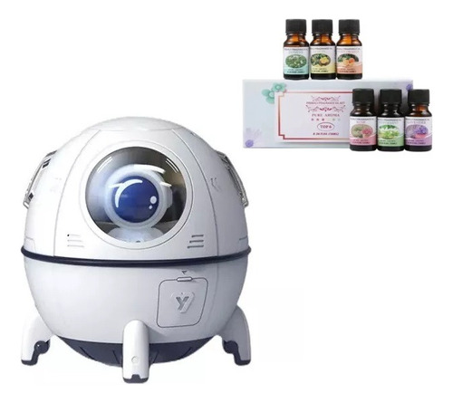 Humidificador Led Difusor De Aromas Aromaterapia + 6 Aceites